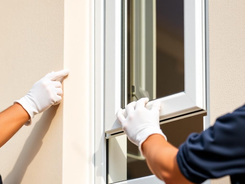 Instaladores profesionales colocando ventanas
